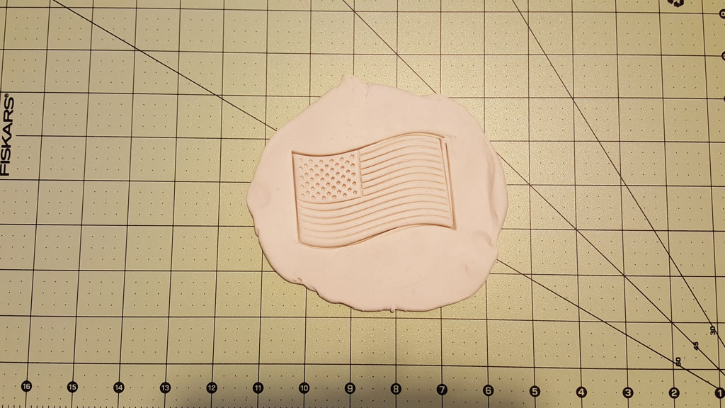 New America Flag  3.5" Cookie Fondant Cutter