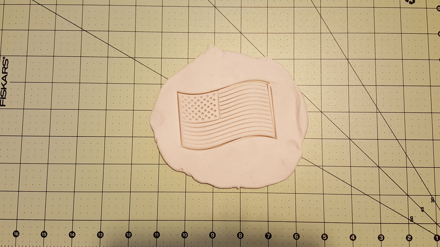 New America Flag  3.5" Cookie Fondant Cutter