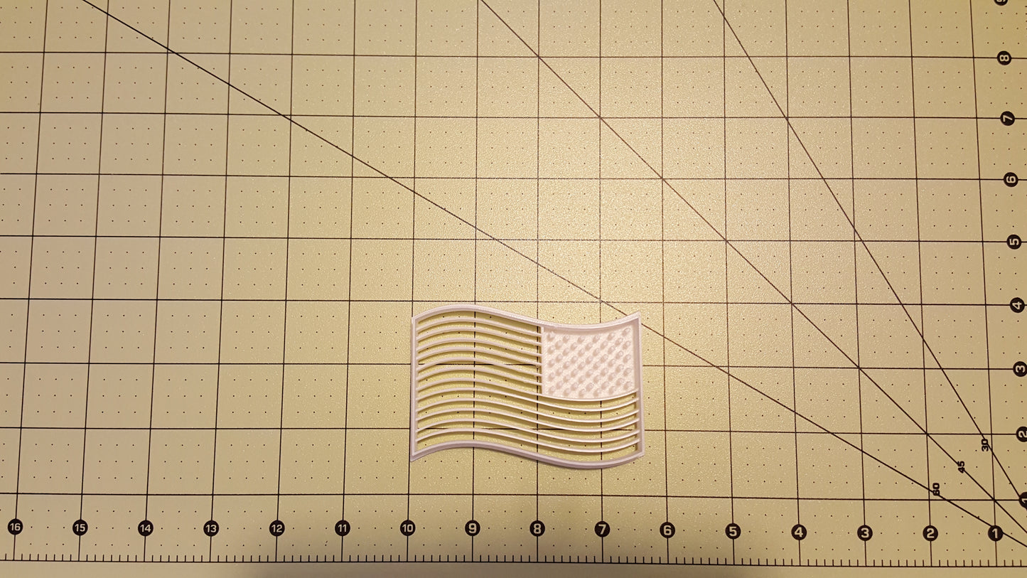 New America Flag  3.5" Cookie Fondant Cutter