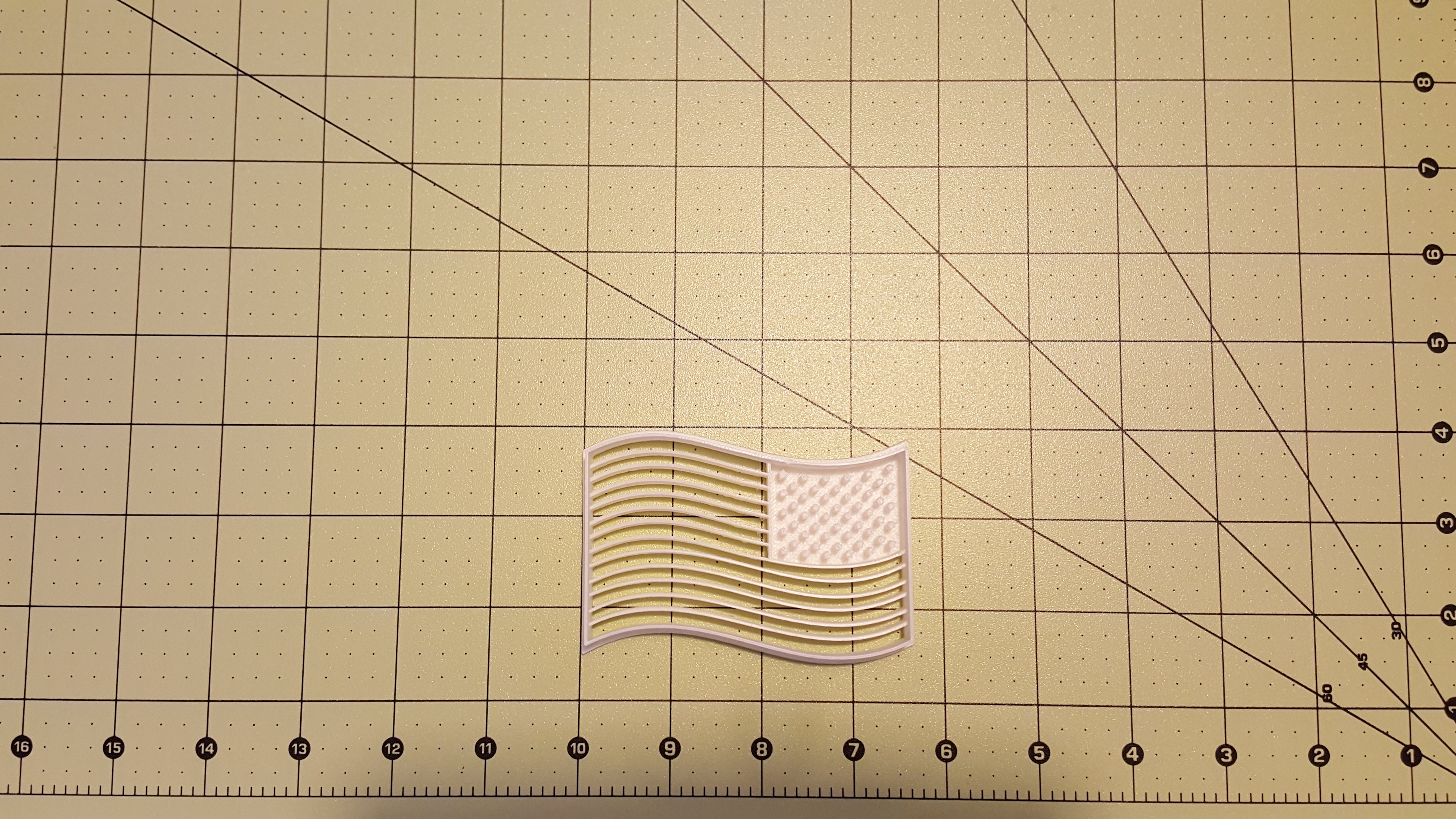 New America Flag  3.5" Cookie Fondant Cutter