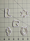 Cowboy Set of 5 2" Cookie Cutters