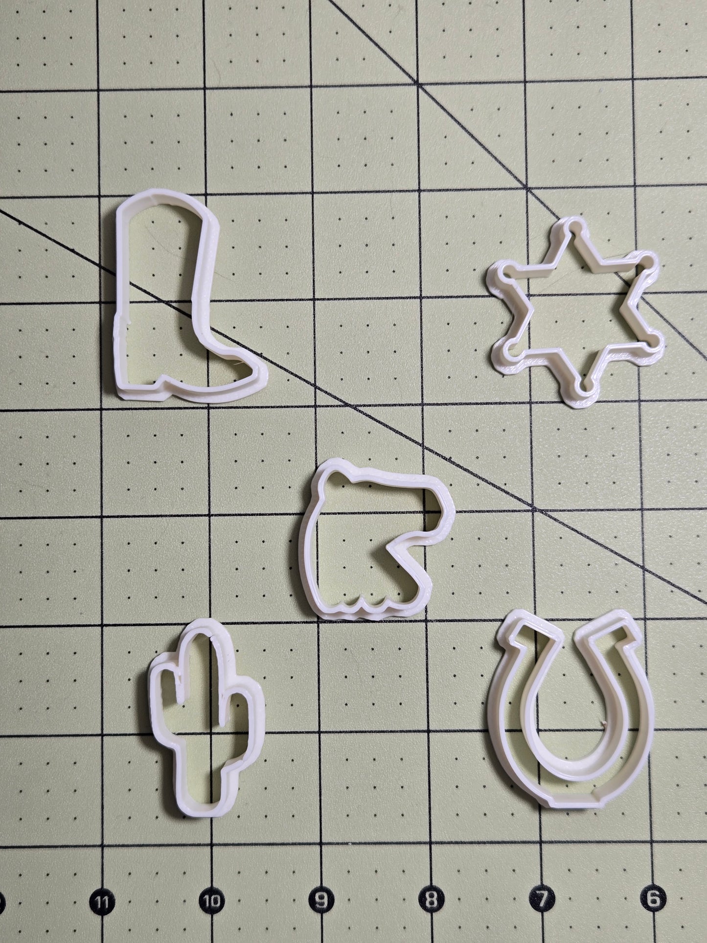 Cowboy Set of 5 2" Cookie Cutters