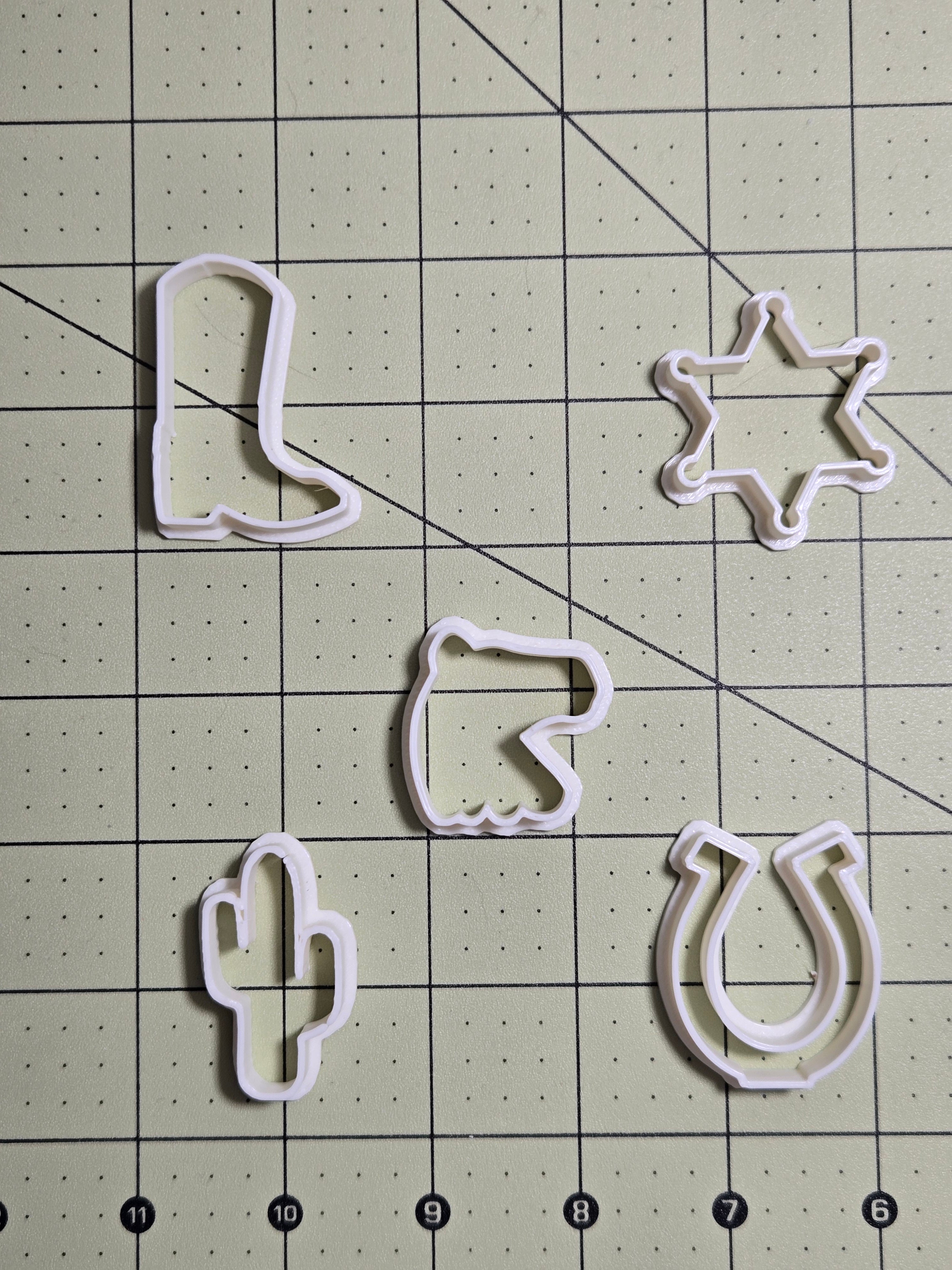 Cowboy Set of 5 2" Cookie Cutters