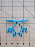 Boeing AH-64 Apache 4 " Cookie Cutter Cookie  Parts