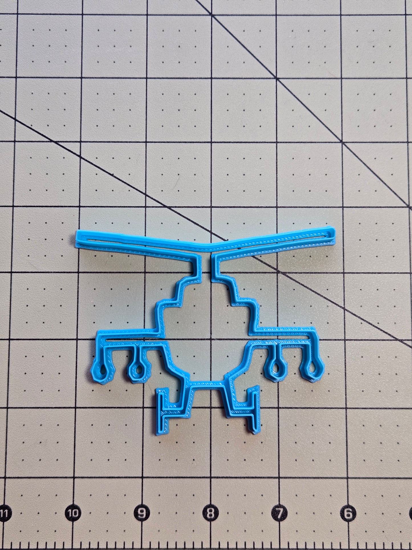 Boeing AH-64 Apache 4 " Cookie Cutter Cookie  Parts