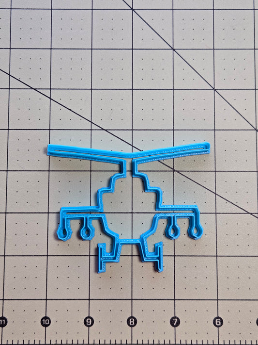 Boeing AH-64 Apache 4 " Cookie Cutter Cookie  Parts