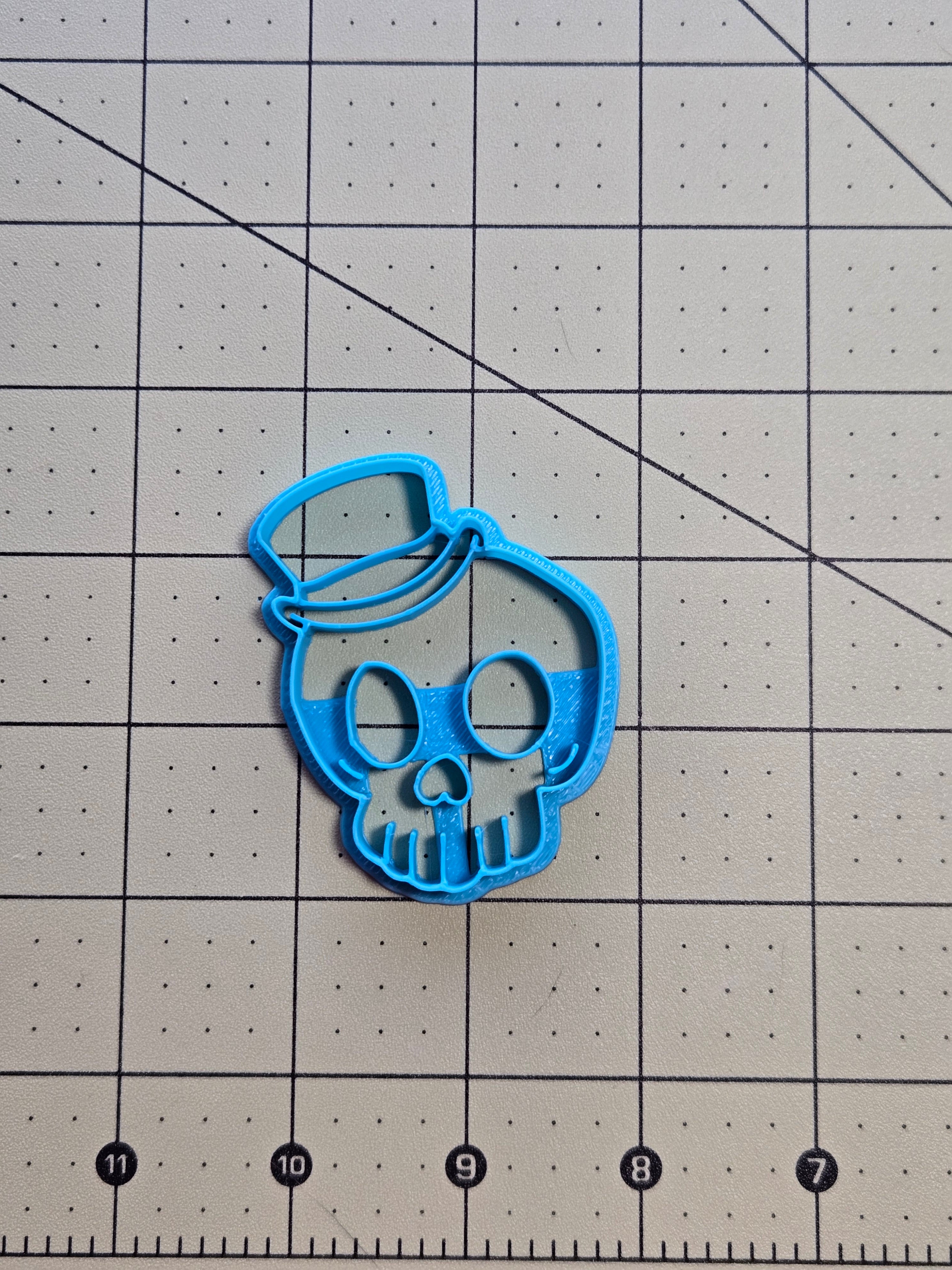 Skull with a Top Hat 3" Cookie Cutter