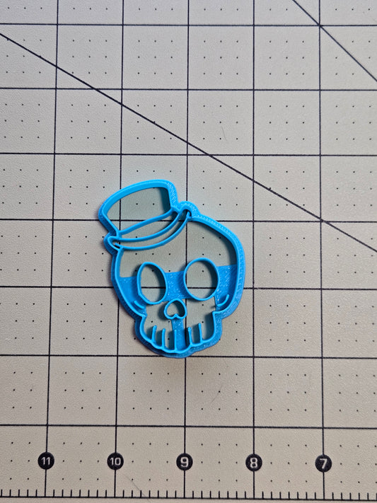 Skull with a Top Hat 3" Cookie Cutter